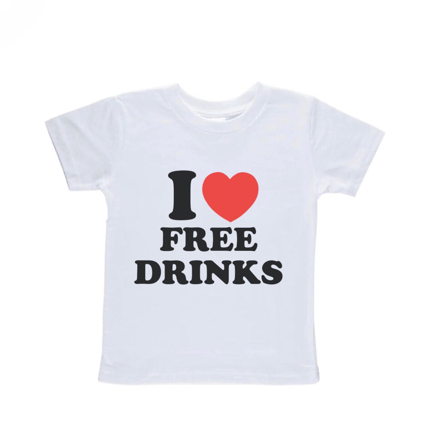 I Heart Free Drinks Baby Tee