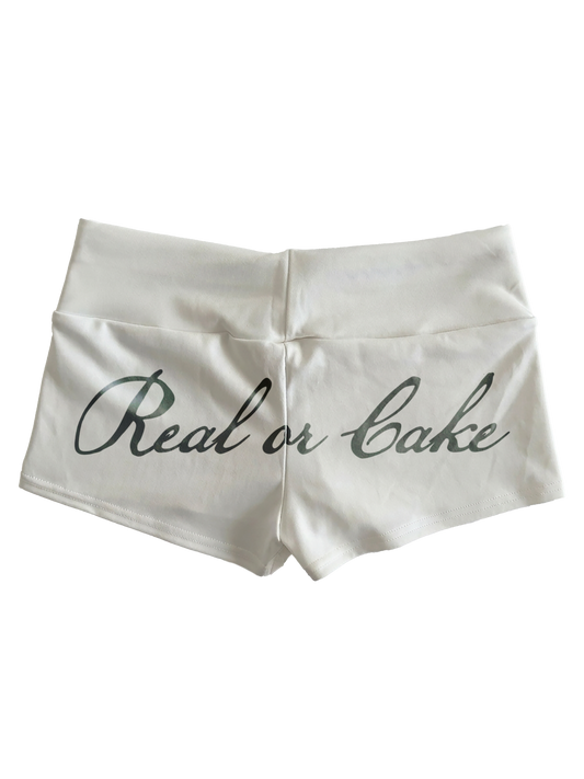Real Or Cake Mini Shorts