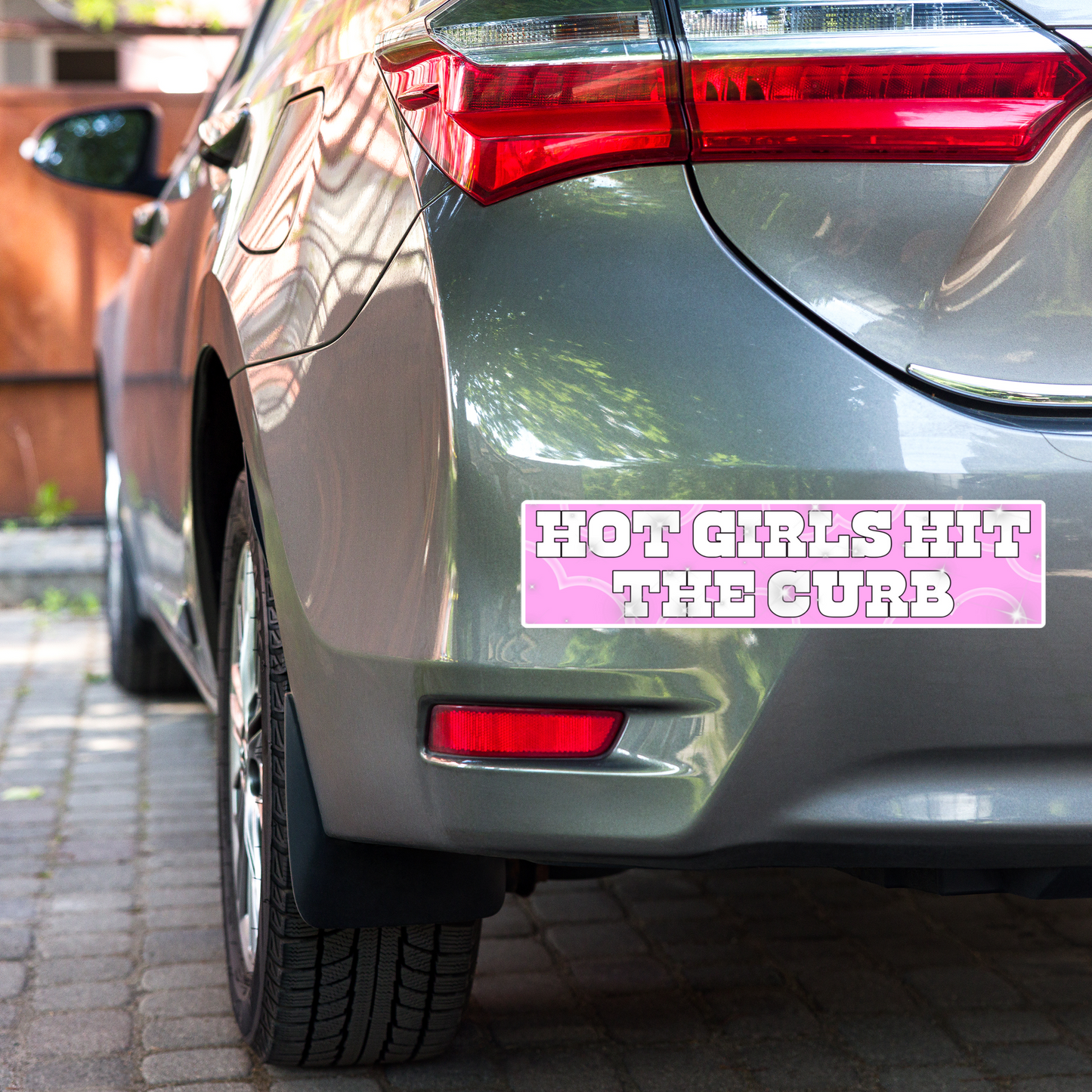 Hot Girls Hit The Curb Bumper Sticker