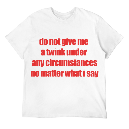 Do Not Give Me a Twink Unisex Tee
